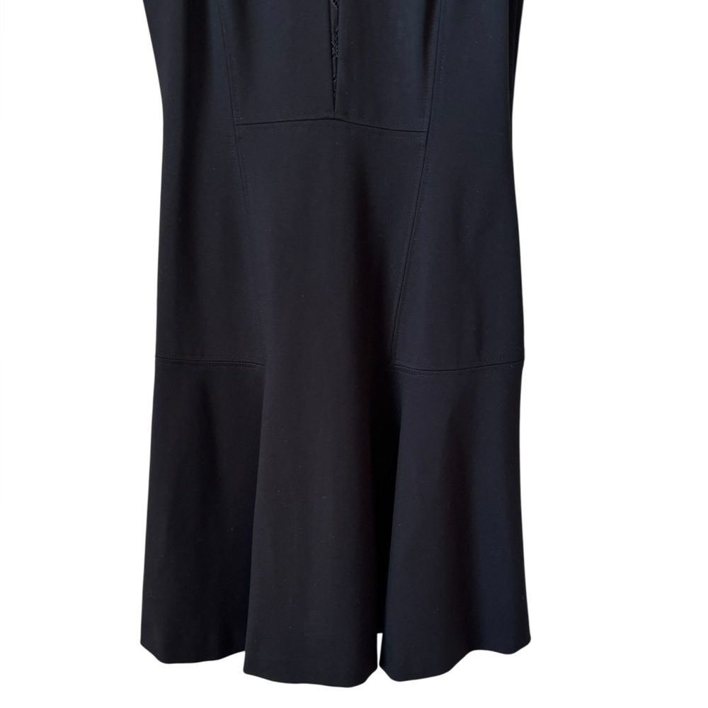 Rebecca Taylor Black Lace Detail Mini Dress Sz 2 LBD Party Cocktail Stretchy - Picture 4 of 10